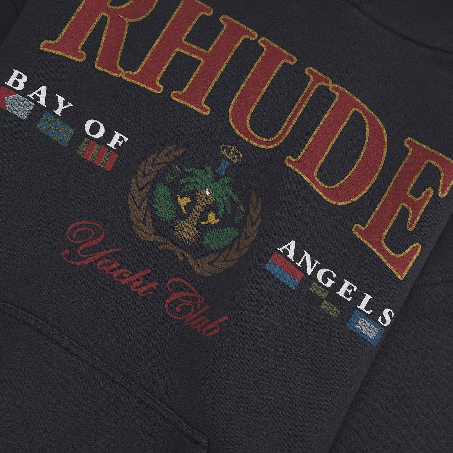 Bay of Angels Yacht Hoodie | Vintage Black