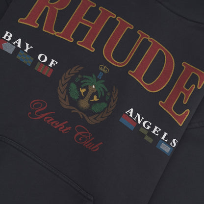 Bay of Angels Yacht Hoodie | Vintage Black