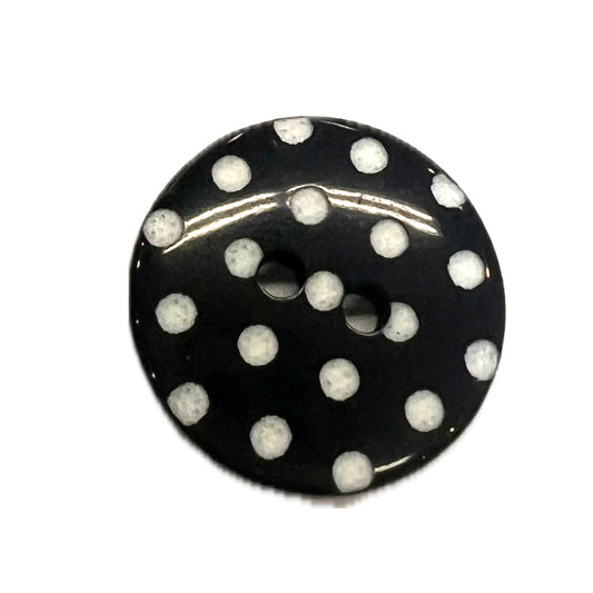 Black w/ White Polkadots-18mm