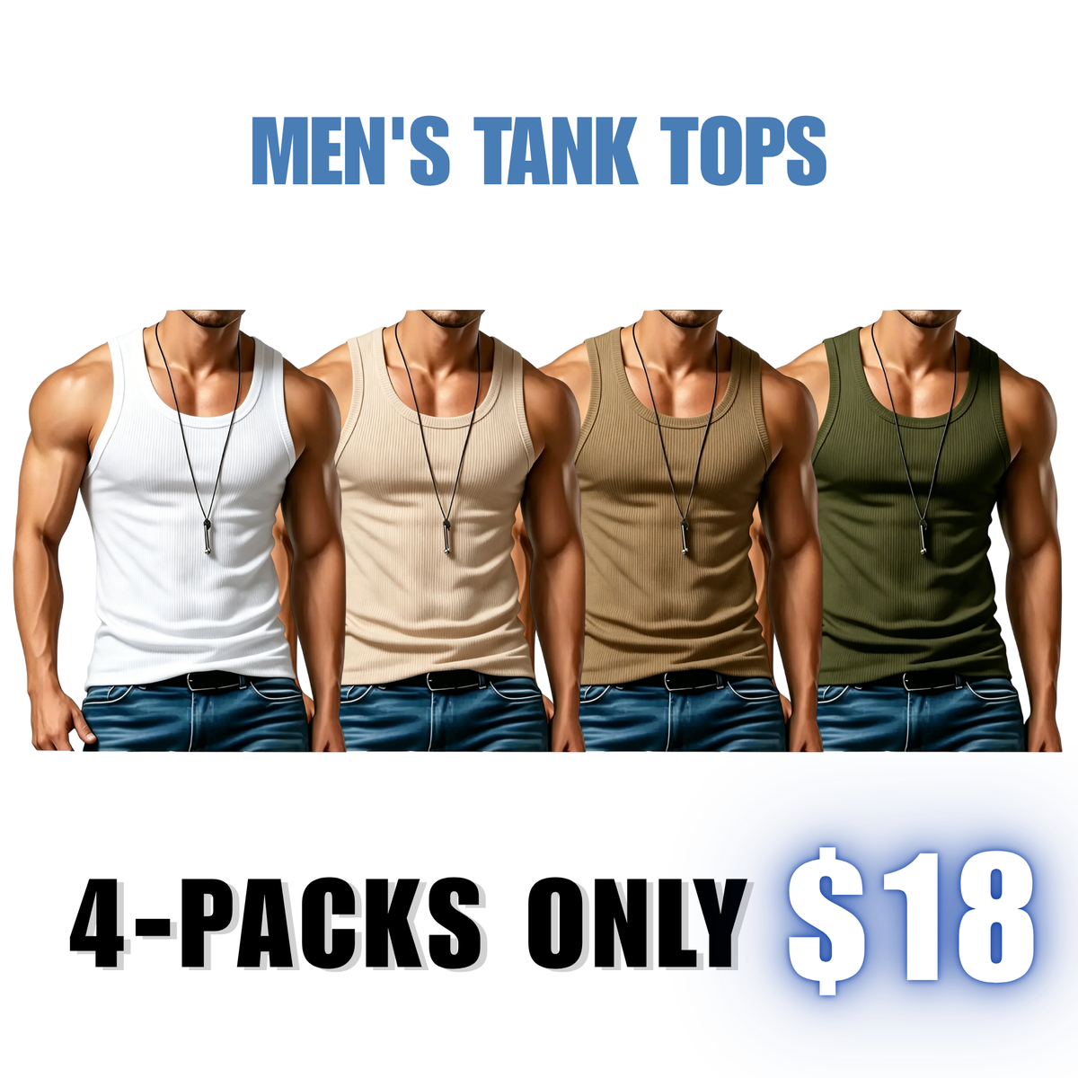 Men’s Wide-Strap Ribbed Tank Top – Comfortable, Stylish & Perfect for Everyday Wear