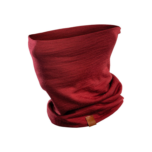 Women's 160gsm Merino Active Neck Gaiter Royal Cherry / Red