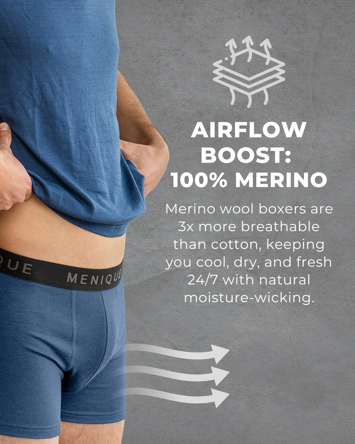 Men's Merino Short Boxer Briefs