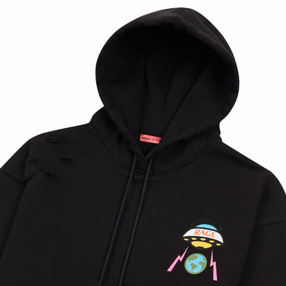 MOTR Distressed Hoodie | Black