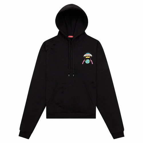 MOTR Distressed Hoodie | Black
