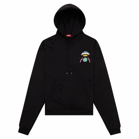 MOTR Distressed Hoodie | Black