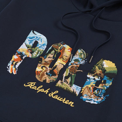 Novelty Embroidered Hoodie | Navy