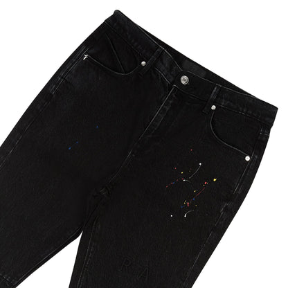 Olivier Black Paint Denim