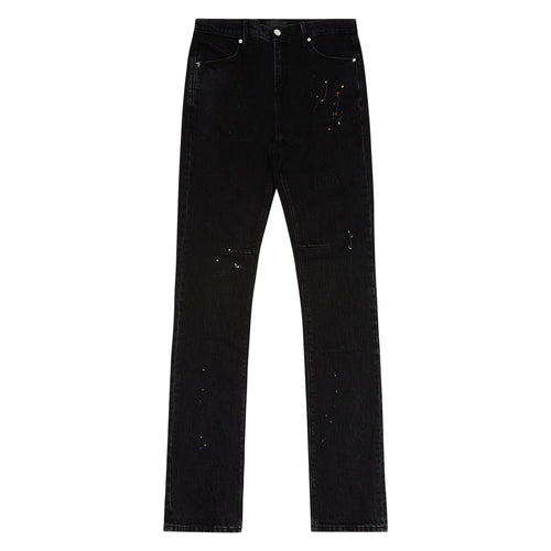 Olivier Black Paint Denim