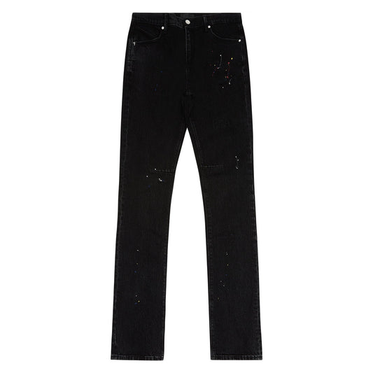 Olivier Black Paint Denim