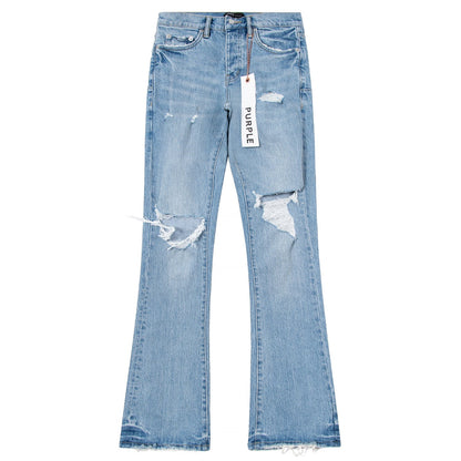 Ripped Flared Denim