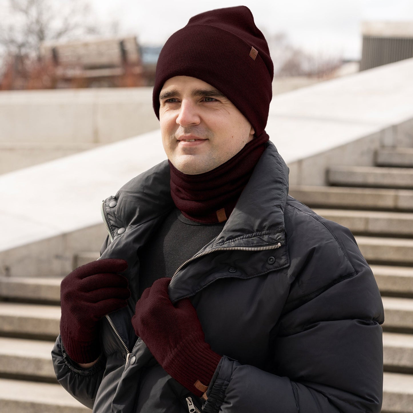 Men's Knit Gloves Merino